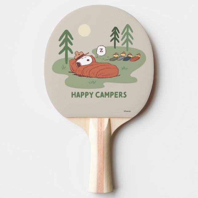 Raquette De Ping Pong cacahuètes | Campeurs de couchage Snoopy & Woodsto (Devant)
