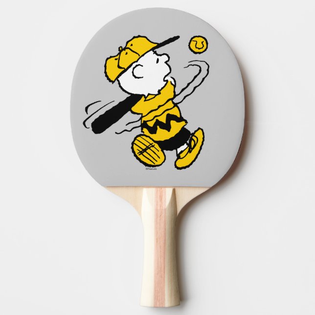 Raquette De Ping Pong cacahuètes | Charlie Brown à Bat (Devant)