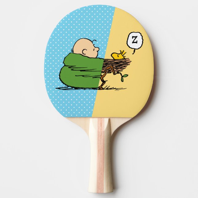 Raquette De Ping Pong cacahuètes | Charlie Brown & Woodstock Half & Half (Devant)