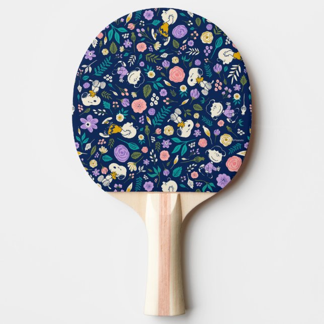 Raquette De Ping Pong cacahuètes en Motif de fleurs (Devant)
