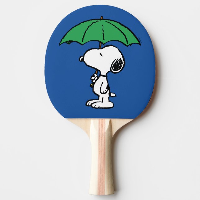 Raquette De Ping Pong cacahuètes | Parapluie vert Snoopy (Devant)