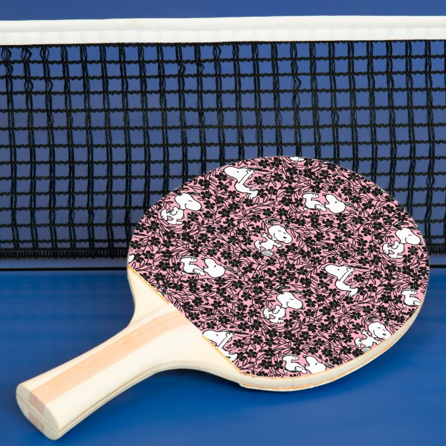 Raquette De Ping Pong cacahuètes | Snoopy Flower Vine Motif (Insitu)