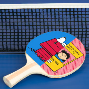 Raquette De Ping Pong cacahuètes   Snoopy & Lucy Half & Half