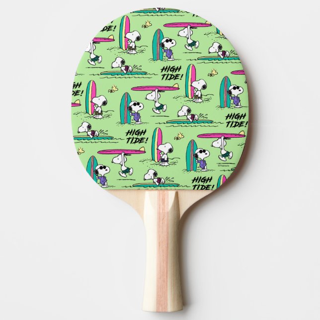 Raquette De Ping Pong cacahuètes | Snoopy Ocean High Tide Motif (Devant)