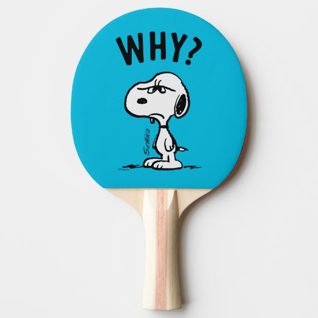 Raquette De Ping Pong cacahuètes | Snoopy Se Demande Pourquoi ? (Devant)