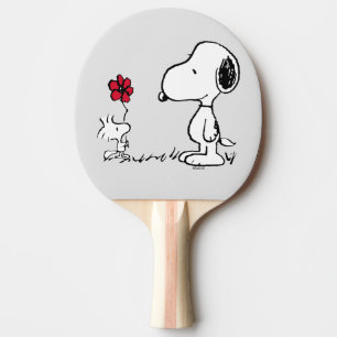 Raquette De Ping Pong cacahuètes   Snoopy & Woodstock Rouge & Noir