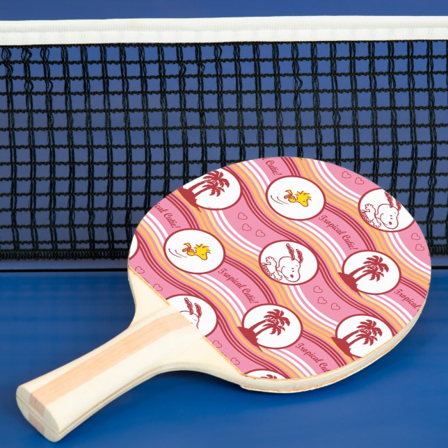 Raquette De Ping Pong cacahuètes | Snoopy & Woodstock Tropical Cutie (Insitu)
