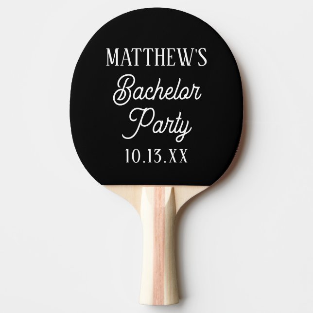 Raquette De Ping Pong Cadeau de mariage Typographie moderne Enterrement  (Devant)