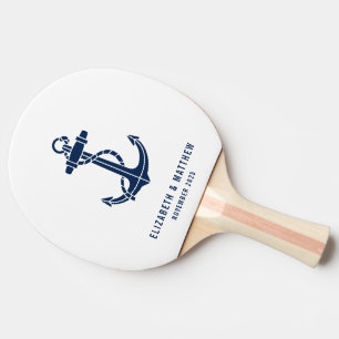 Raquette De Ping Pong Cadeaux de mariage personnalisés d'ancre de bateau