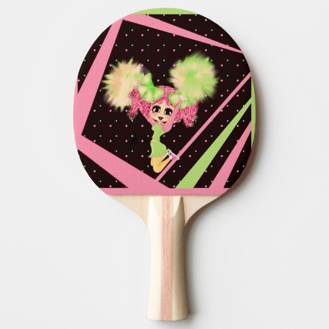 Raquette De Ping Pong Cadeaux Pom-pom girl personnalisés (Devant)