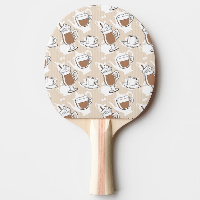 Raquette De Ping Pong Café, motif doux (Devant)
