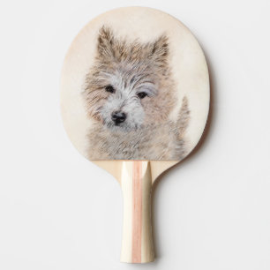 Raquette De Ping Pong Cairn Terrier Peinture Chiot - Art Chien original
