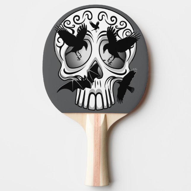 Raquette De Ping Pong Calaveras décoratives Halloween (Devant)