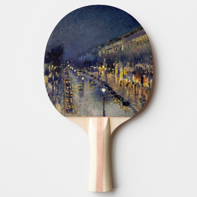 Raquette De Ping Pong Camille Pissarro - Boulevard Montmartre en nuit (Devant)