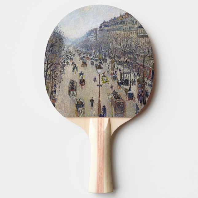 Raquette De Ping Pong Camille Pissarro - Boulevard Montmartre, matin (Devant)