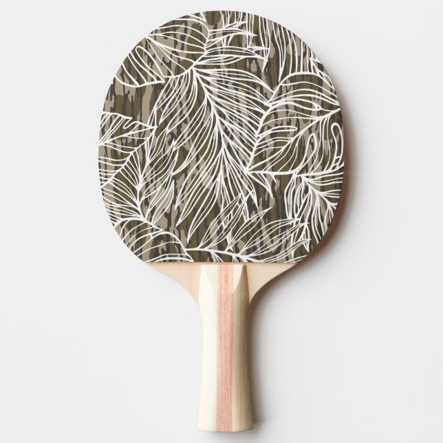 Raquette De Ping Pong Camo Fond Botanique Sans Couture Bottom Lands (Devant)