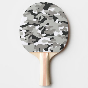 Raquette De Ping Pong Camo noir et gris