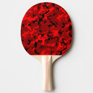 Raquette De Ping Pong Camo rouge - Personnalisé