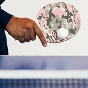Raquette De Ping Pong Camouflage rose et vert, Militaire, Armée
