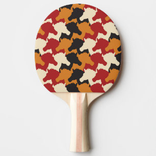 Raquette De Ping Pong Camouflage tête de licorne, répétition motif.