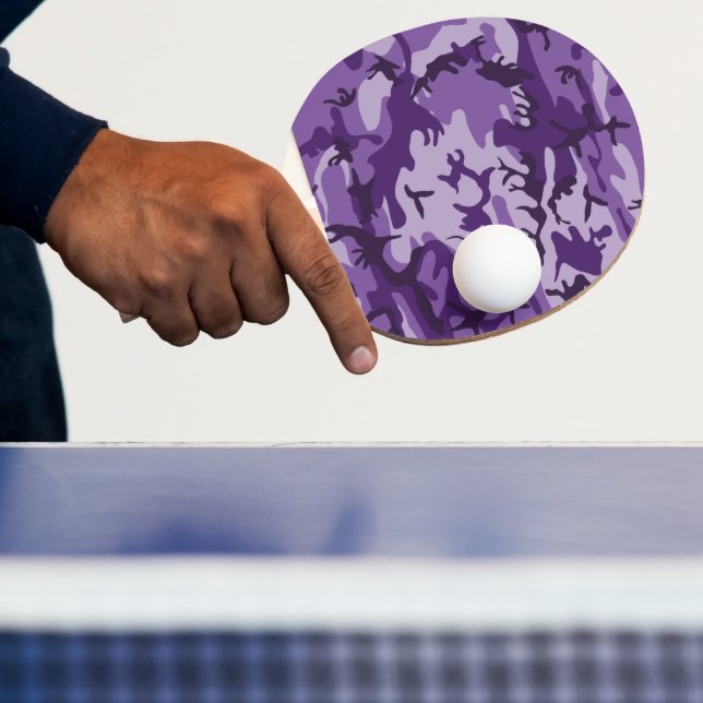 Raquette De Ping Pong Camouflage Violet, Militaire, Armée (Insitu)