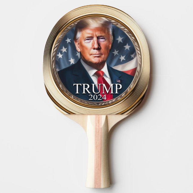 Raquette De Ping Pong Campagne Donald Trump 2024 Collectible (Devant)