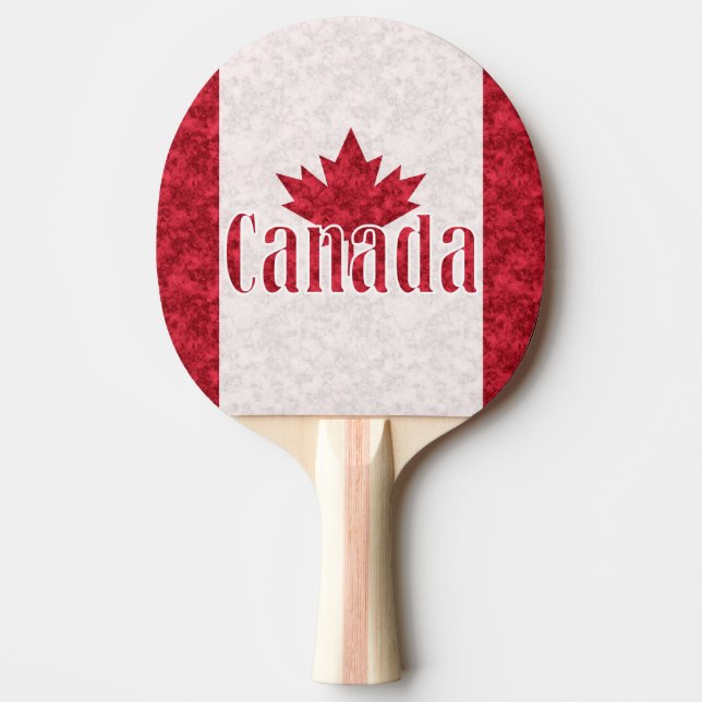 Raquette De Ping Pong Canada, douche drapeau (Devant)