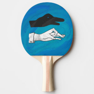Raquette De Ping Pong Canard noir sur bleu