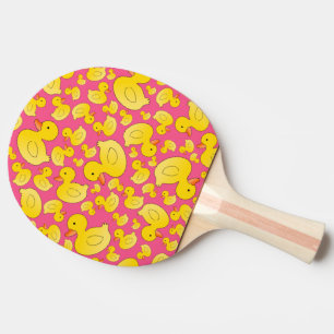 Raquette De Ping Pong Canards en caoutchouc roses mignons