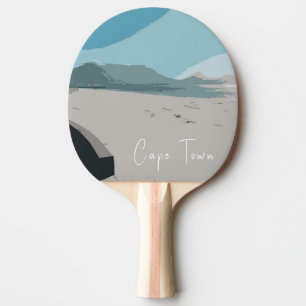 Raquette De Ping Pong Cape Town Table Mountain Ocean Sketch