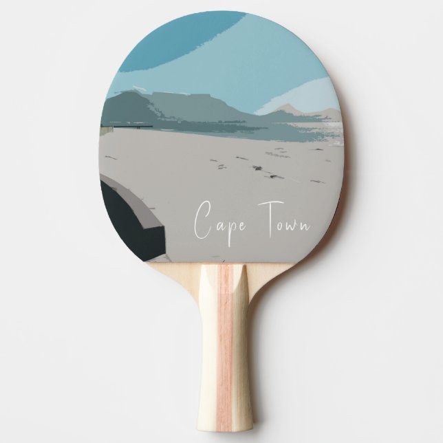Raquette De Ping Pong Cape Town Table Mountain Ocean Sketch (Devant)