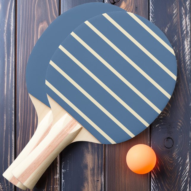 Raquette De Ping Pong Capri Bleu Rayé et Uni (Créateur téléchargé)