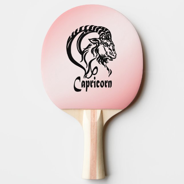 Raquette De Ping Pong Capricorne la Chèvre de Mer Zodiaque (Dos)