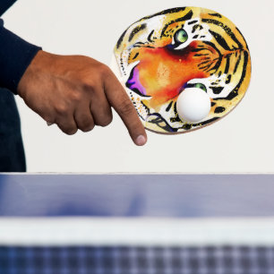 Raquette De Ping Pong Capturer la majesté : le regard d'un tigre