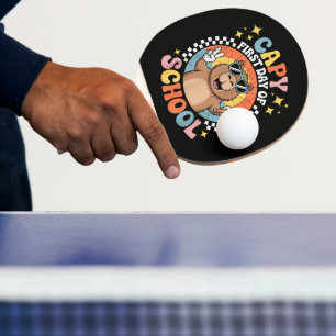 Raquette De Ping Pong Capybara Joyeux Premier Jour De La Rentrée Scolair