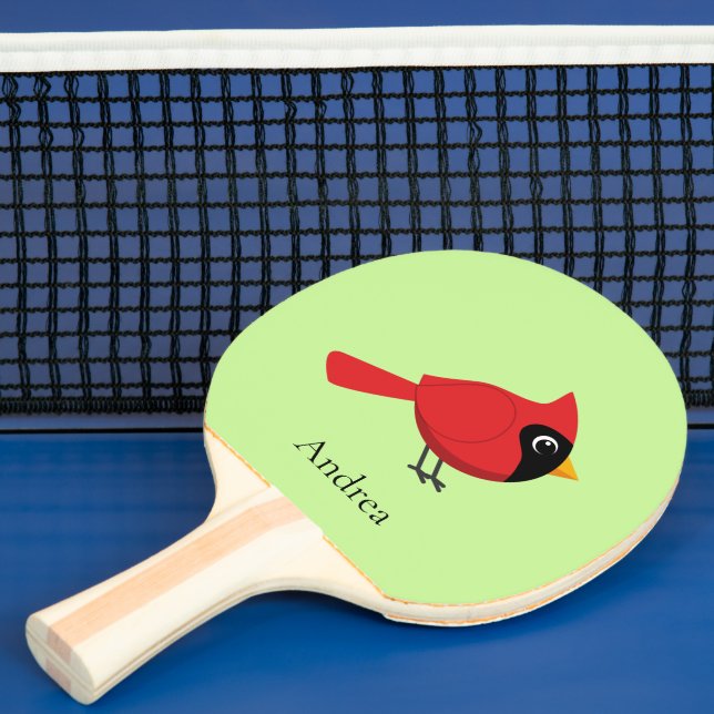 Raquette De Ping Pong Cardinal Rouge Cardinal Cardinal aux Fleurs (Insitu)