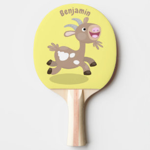 Raquette De Ping Pong Caricature de chèvre billy joyeux