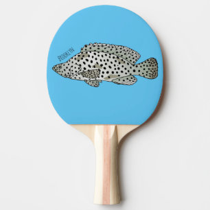 Raquette De Ping Pong Caricature de poissons de mérou à bosse