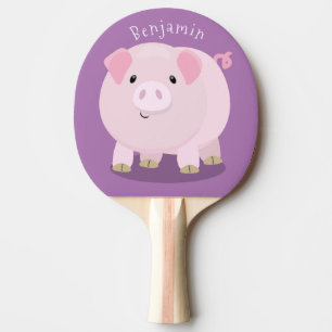 Raquette De Ping Pong Caricature de porc mignon rose pot vendue