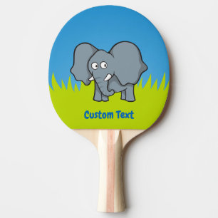 Raquette De Ping Pong Caricature d'éléphant gris ping pong paddle