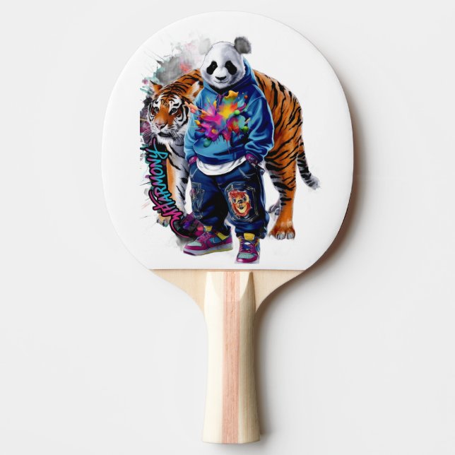 Raquette De Ping Pong Carnet graphique ADOM Premium Artistic Panda & Tig (Devant)