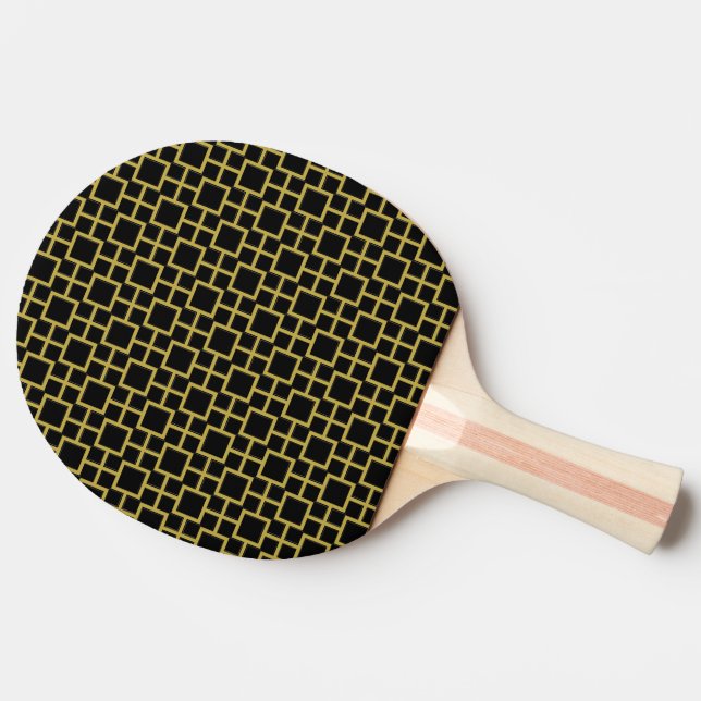 Raquette De Ping Pong Carré moderne Motif or (Dos Côté)