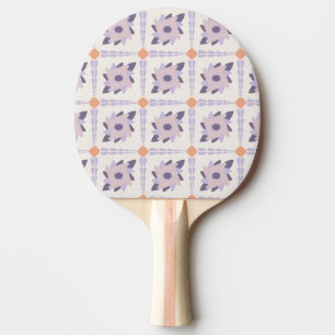 Raquette De Ping Pong Carreau décoratif coloré pastel violet