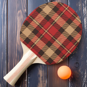 Raquette De Ping Pong Carreaux ambre d'automne