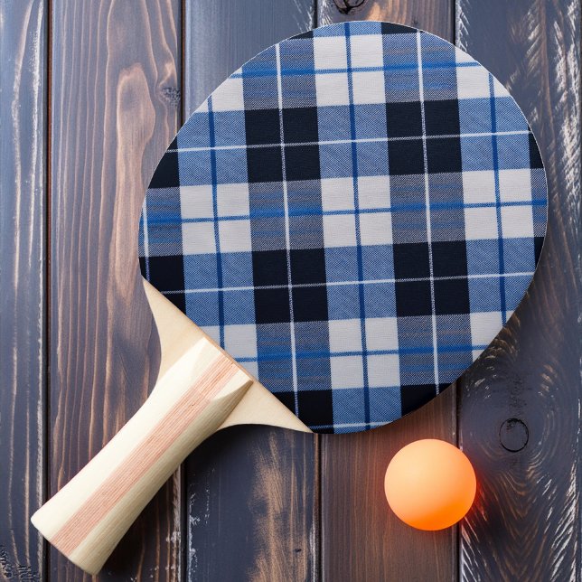 Raquette De Ping Pong Carreaux Bleu Nuageux (Créateur téléchargé)