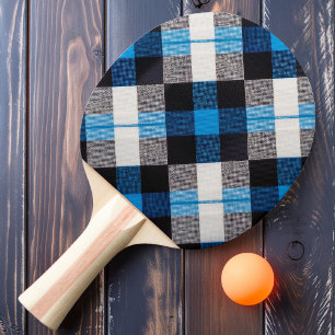 Raquette De Ping Pong Carreaux Ciel Bleu