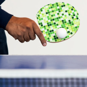 Raquette De Ping Pong Carreaux de Piscine, Carreaux de Mosaïque Verts, M
