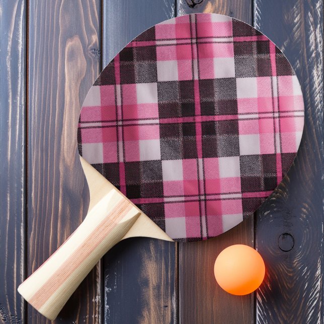 Raquette De Ping Pong Carreaux Rose Tendre (Créateur téléchargé)