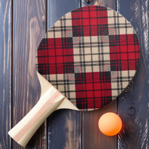 Raquette De Ping Pong Carreaux Rouges Crépusculaires