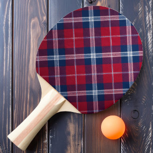 Raquette De Ping Pong Carreaux Rouges Rétro